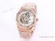 Royal Oak Audemars Piguet Skeleton Rose Gold Watch Baguette Diamond bezel (3)_th.jpg